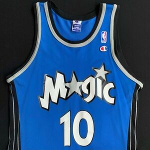 Rare Vintage Champion Darrell Armstrong Orlando Magic #10 Blue NBA Jersey 40 M